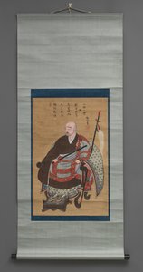 Portret van een Zen priester door Japanese School