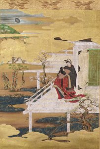 Scène uit het verhaal van Genji door Japanese School
