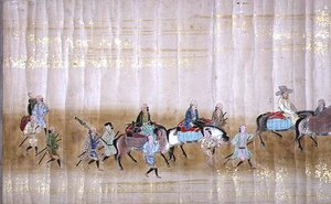 Zesde Koreaanse ambassade naar Japan in Meireki 1 tijdens de opvolging van Tokugawa Ietsuna in 1651, mogelijk door Kano Masunobu (detail)