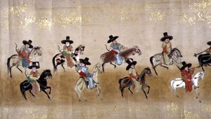 Zesde Koreaanse ambassade naar Japan in Meireki 1 tijdens de opvolging van Tokugawa Ietsuna in 1651, mogelijk door Kano Masunobu