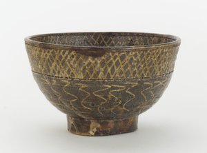 Theekom met Ingesneden Decoratie, Tsushima eiland, Nagasaki prefectuur, Edo periode