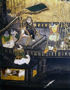 De aankomst van de Portugezen in Japan, detail (1594-1618)