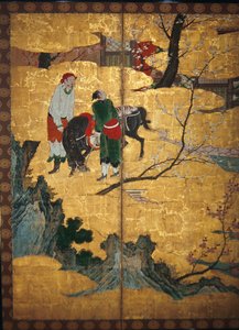 Het hofbezoek van de vier wijzen van de berg Shang; Su Shi