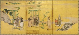 De zeven wijzen van het Bamboebos, Kanō-school door Japanese School