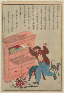 Thomas Carlyle, uit de serie Levens van Grote Mensen van het Westen, ca. 1870 door Japanese School