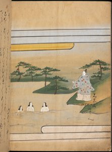 Drie vrouwen in water, illustratie uit de 