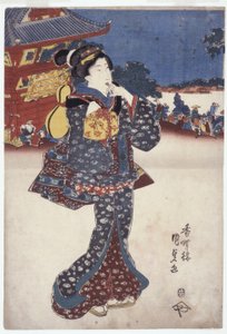 Zonder titel (Een vrouw die reist) door Japanese School