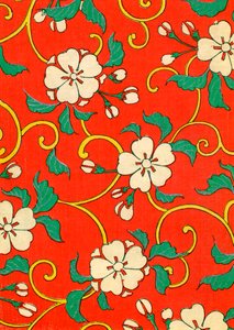 Houtsnede van appelbloesems door Japanese School