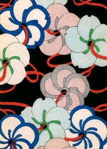 Kleuren houtsnede van Camellia Ornamenten