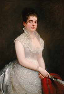 Alice Pike Barney, in Trouwjurk, 1876