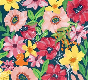 Levendig geschilderde bloemen door Jasmine Goodwin