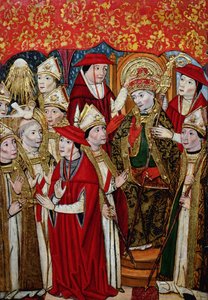Verkiezing van Fabian (gest. ca. 250) tot paus door Jaume Huguet
