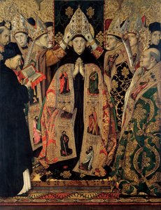 De wijding van Sint-Augustinus door Jaume Huguet