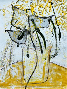 Fleur De Sel No. 08 Goud Zwart Wit Monotype door Jay Batlle