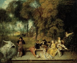 De geneugten van de liefde door Jean-Antoine Watteau