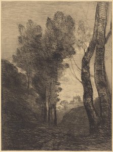 De omgeving van Rome (De omgeving van Rome) door Jean-Baptiste-Camille Corot