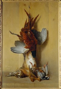 Fazant, haas en patrijs - fazant, haas en patrijs ... door Jean-Baptiste (school of) Oudry