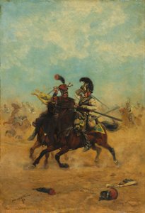 Strijd om de kleuren door Jean Baptiste Edouard Detaille