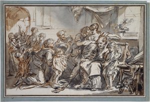 Presentatie van het onwettige kind door Jean-Baptiste Greuze