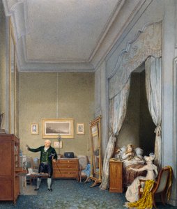 Maria Luigia in kamer in de Tuilerieën na de geboorte van de Koning van Rome