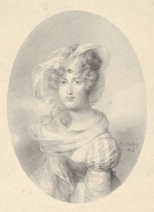 Portret van mevrouw Ditte-Harmite door Jean-Baptiste Isabey
