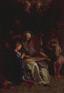Sint Anna leest de rol van de Maagd door Jean Baptiste Jouvenet