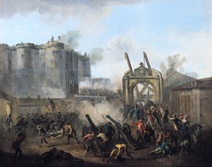 De bestorming van de Bastille op 14 juli 1789