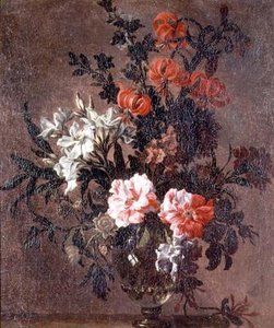 Stilleven, lelies en andere bloemen