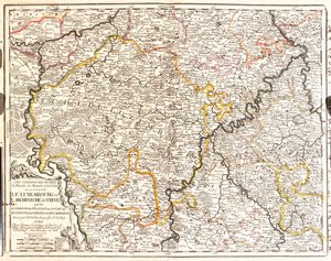 België (Waals Gewest), Duitsland (Staat: Rijnland-Palts), Luxemburg, Frankrijk (Regio: Lotharingen, Champagne-Ardenne) door Jean Baptiste Nolin