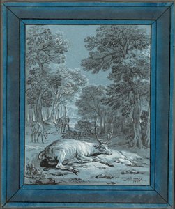 De zieke Stag door Jean-Baptiste Oudry