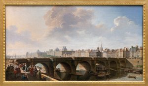 De Pont Neuf brug over de rivier de Seine in Parijs, Frankrijk
