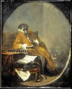 De aap - door J.B. Chardin door Jean Baptiste Simeon Chardin
