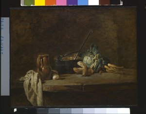 Groenten voor de soep door Jean Baptiste Simeon Chardin