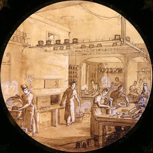 Ontwerp voor een Sèvres-bord, uit de Service des Arts Industriels