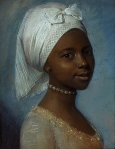 Portret van een jonge vrouw (pastel op papier)