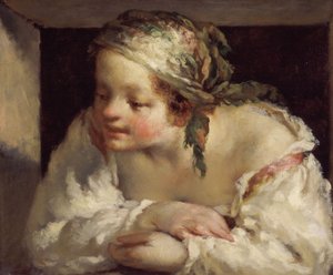 Jonge Vrouw door Jean-Francois Millet