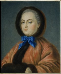 Hiver. Portret van prinses Daria Alexeyevna Golitsyna (1724-1798) (Winter) door Jean Francois Samsois