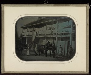 Achteraanzicht van het landhuis van Jean-Gabriel Eynard in Beaulieu door Jean Gabriel Eynard