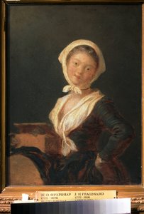 De draaiorgelspeelster of portret van een jonge Savoyaardse door Jean Honore Fragonard