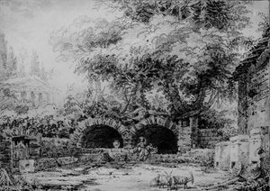 Landschap met ruïnes