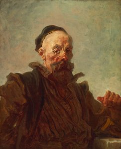 Portret van een man in kostuum door Jean-Honore Fragonard