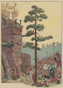 Druïden vieren een festival bij de Maennelstein, Elzas door Jean Jacques Waltz
