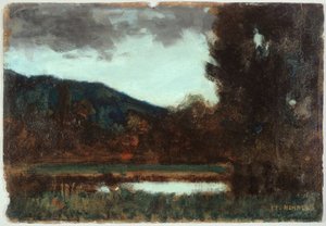 Landschap van de Elzas, schemering, tussen 1879 en 1888