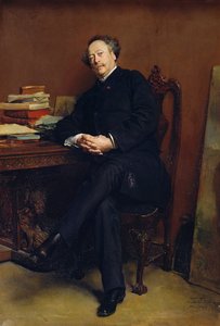 Alexander Dumas Fils (1824-95) 1877 door Jean Louis Ernest Meissonier