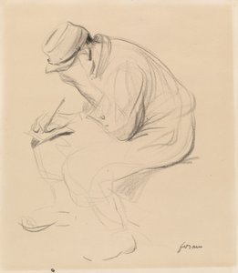 Le Poilu (Franse soldaat schrijft naar huis) door Jean-Louis Forain