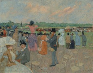 De Races bij Longchamp door Jean-Louis Forain