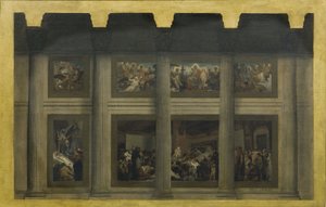 Schets voor het Pantheon: De dood van Sint Genevieve door Jean Paul Laurens