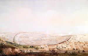 Uitzicht op het leger in Boulogne-sur-Mer kamp door Jean Rodolphe Gautier