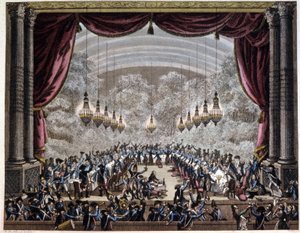 Franse revolutie: banket van bewakers in Parijs, c.1750-1800 door Jean (after) Duplessis Bertaux