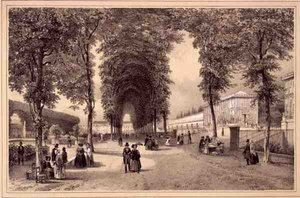 Een Uitzicht op de Jardins des Plantes, uitgegeven door Auguste Bry door Jean (after) Jacottet